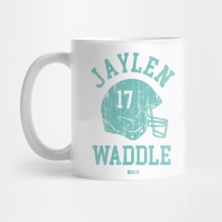 Jaylen Waddle Miami Helmet Font Mug